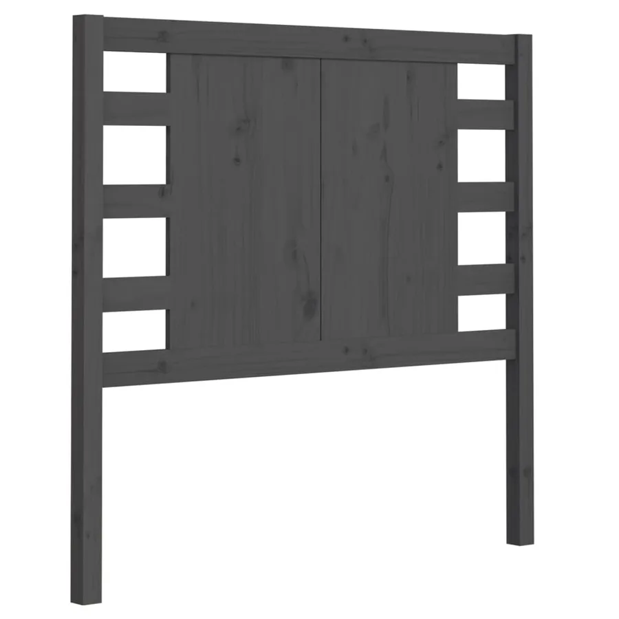 Tête de lit Gris 106x4x100 cm Bois massif de pin - 2