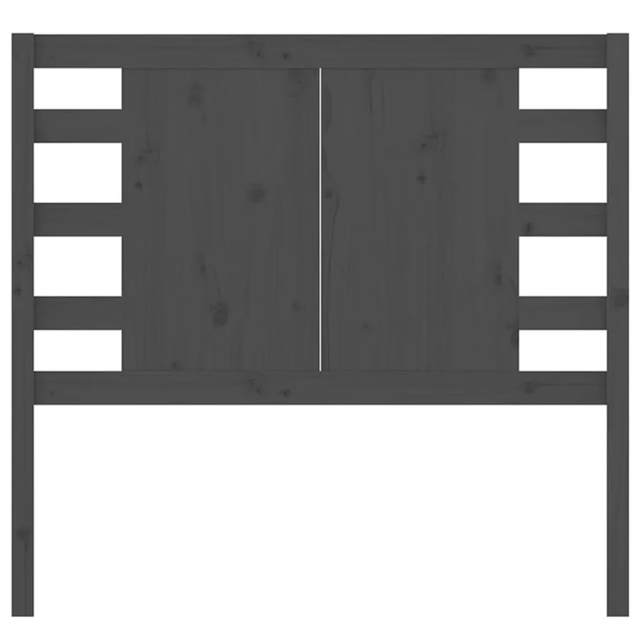 Tête de lit Gris 106x4x100 cm Bois massif de pin - 3