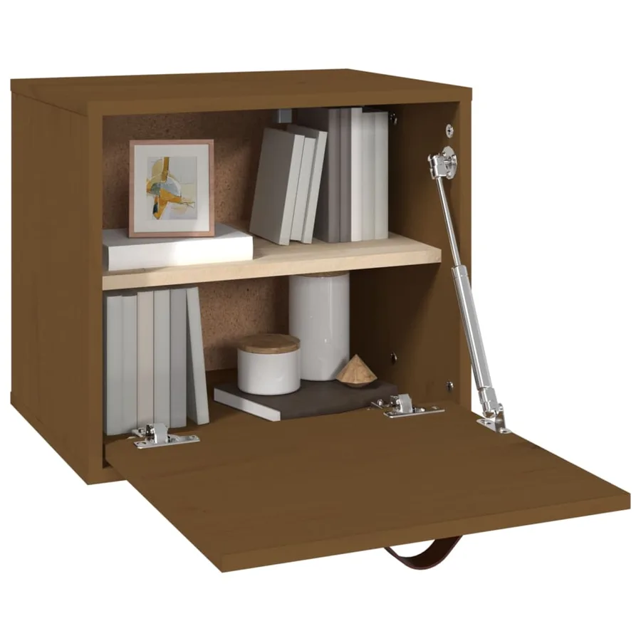 Armoire murale Marron miel 40x30x35 cm Bois de pin massif - 9