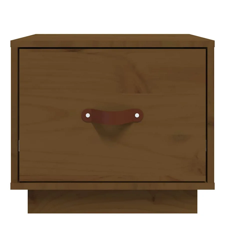 Tables de chevet 2pcs Marron miel 40x34x35cm Bois de pin massif - 5