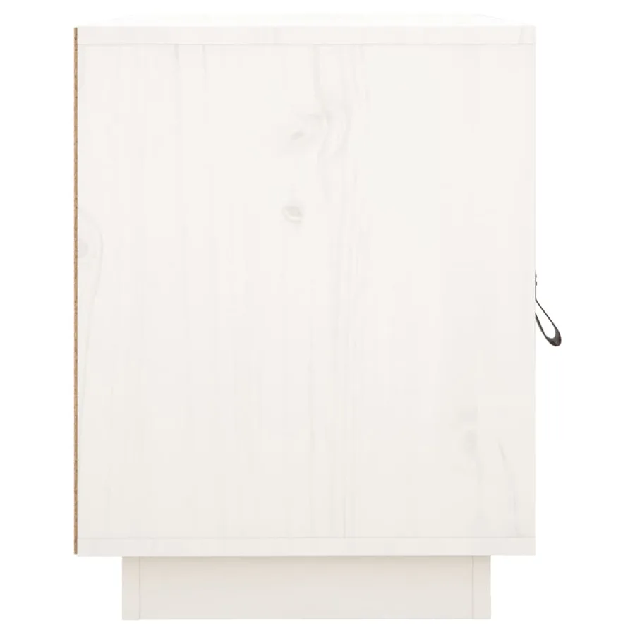 Tables de chevet 2 pcs Blanc 40x34x45 cm Bois de pin massif - 7