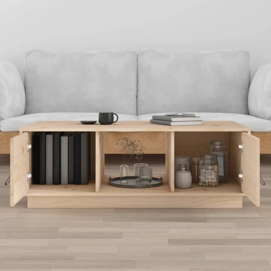 Table basse 100x50x35 cm Bois massif de pin - 3