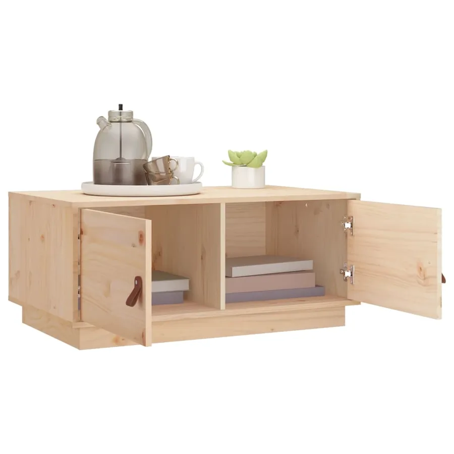 Table basse 80x50x35 cm Bois massif de pin - 4