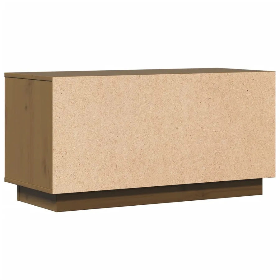 Meuble TV Marron miel 80x34x40 cm Bois de pin massif - 7
