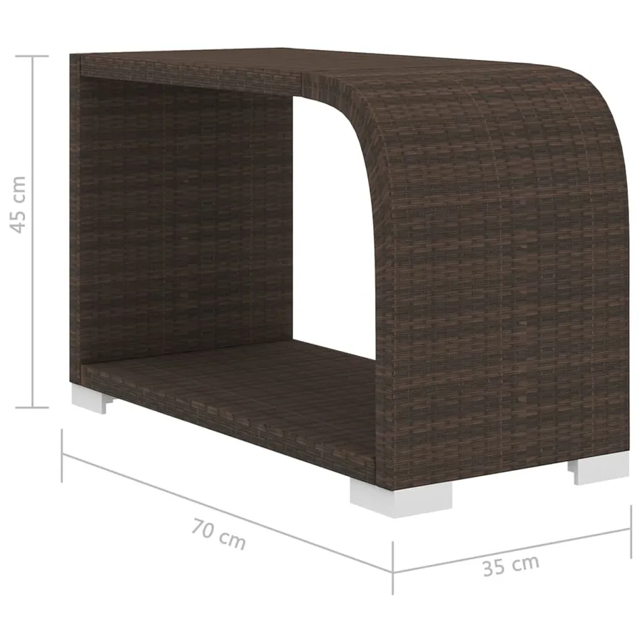 Salon de jardin 8 pcs avec coussins résine tressée marron - 15