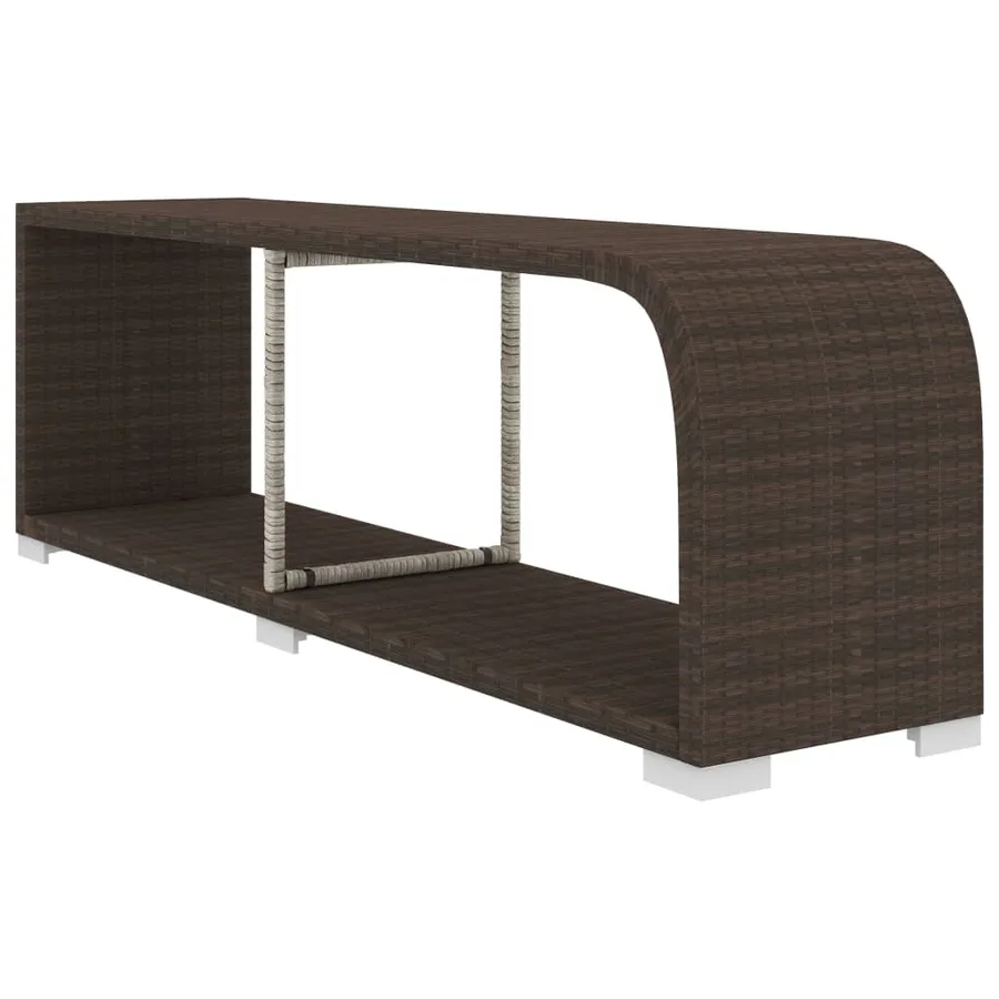 Salon de jardin 8 pcs avec coussins résine tressée marron - 8