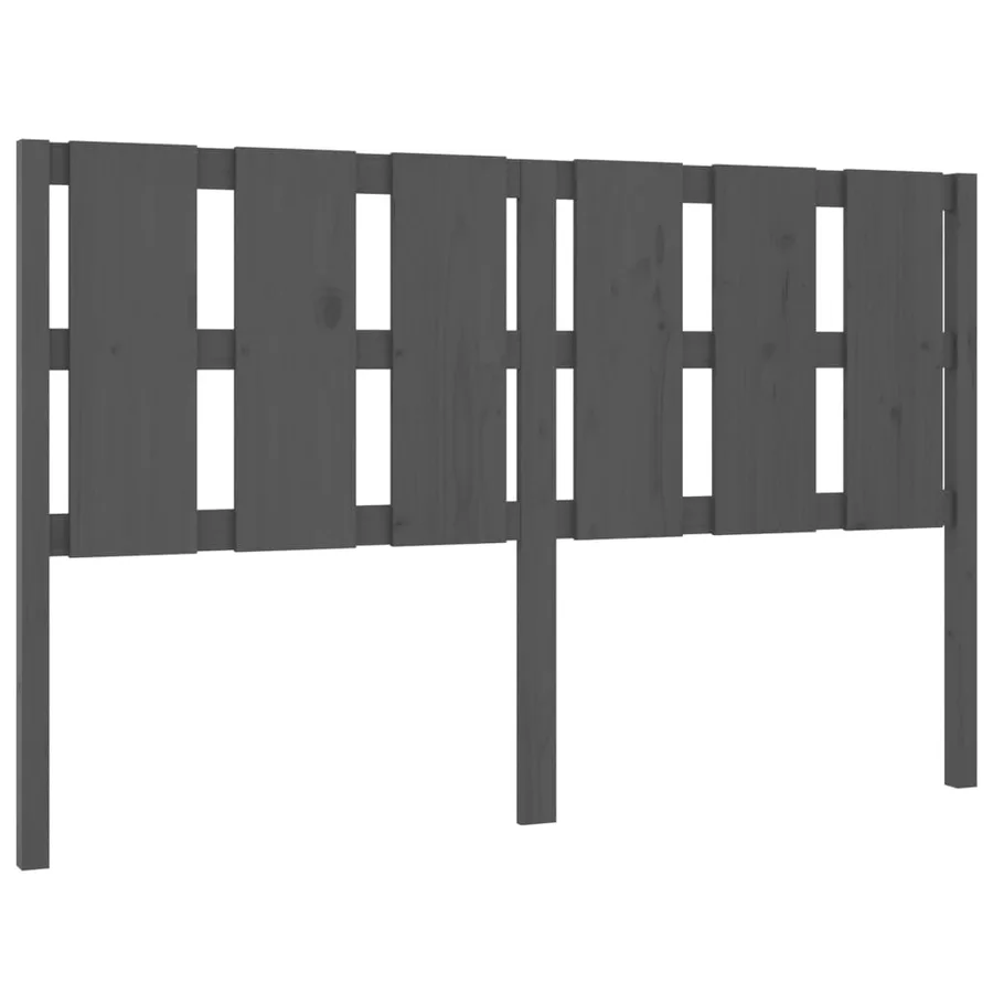 Tête de lit Gris 155,5x4x100 cm Bois massif de pin - 2