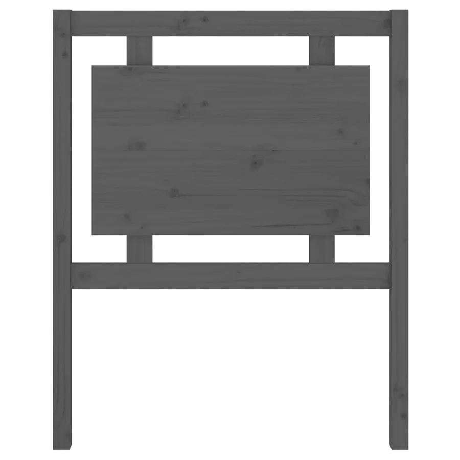 Tête de lit Gris 80,5x4x100 cm Bois massif de pin - 4