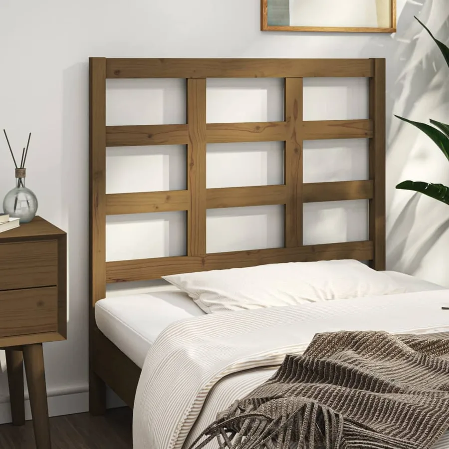Tête de lit Marron miel 95,5x4x100 cm Bois massif de pin - 4