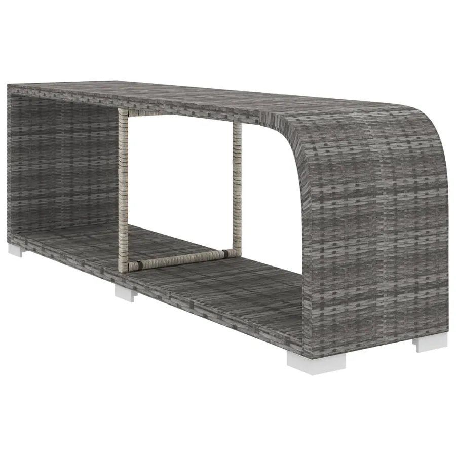 Salon de jardin 8 pcs avec coussins résine tressée gris - 7
