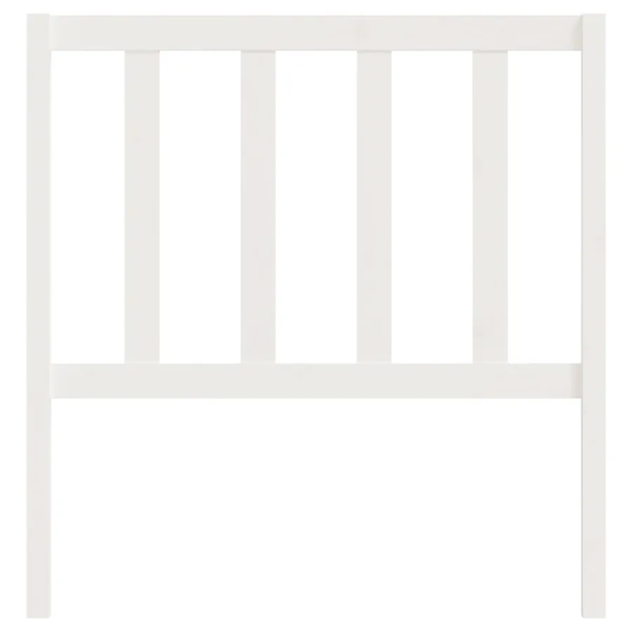 Tête de lit Blanc 81x4x100 cm Bois massif de pin - 4