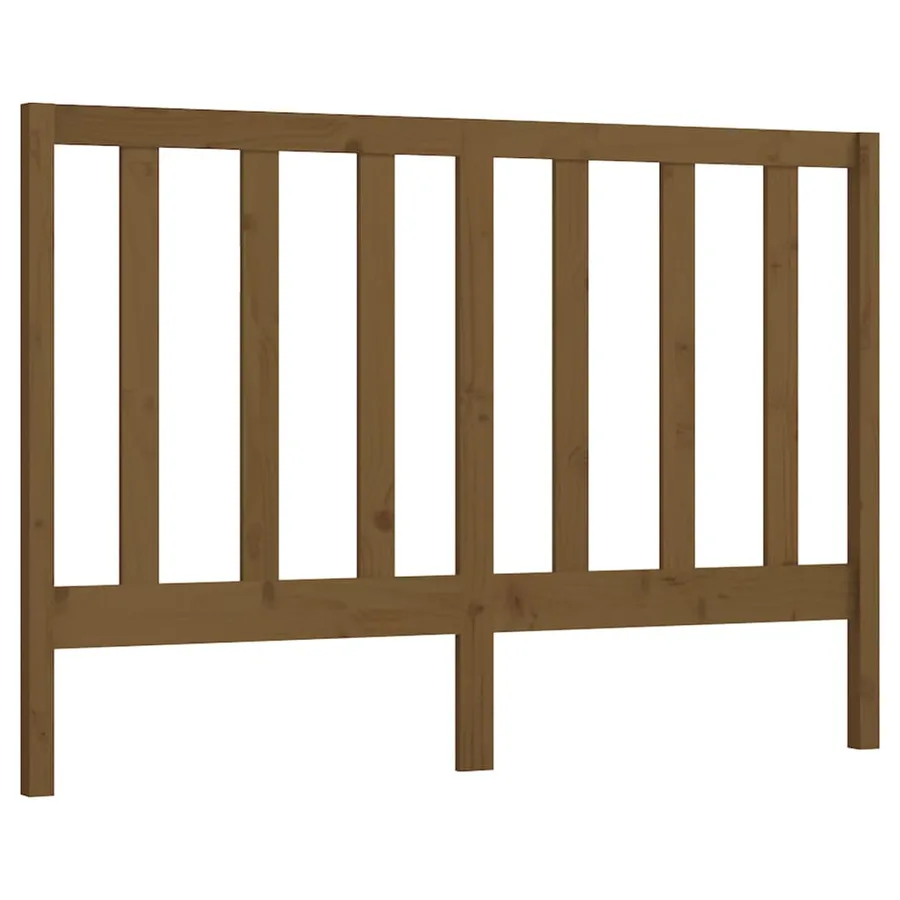 Tête de lit Marron miel 146x4x100 cm Bois massif de pin - 2
