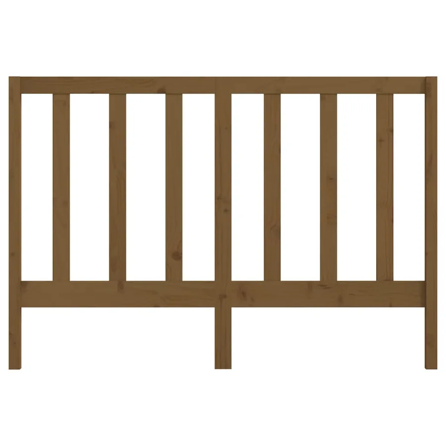 Tête de lit Marron miel 146x4x100 cm Bois massif de pin - 4