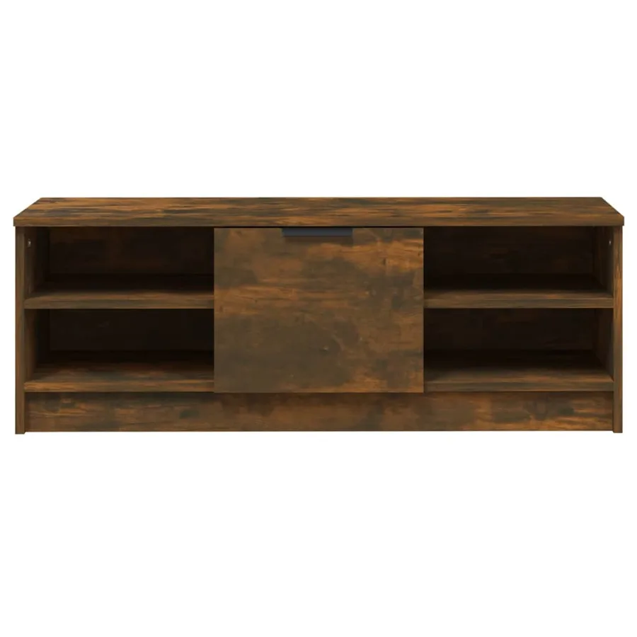 Meuble TV Chêne fumé 102x35,5x36,5 cm Bois d'ingénierie - 6