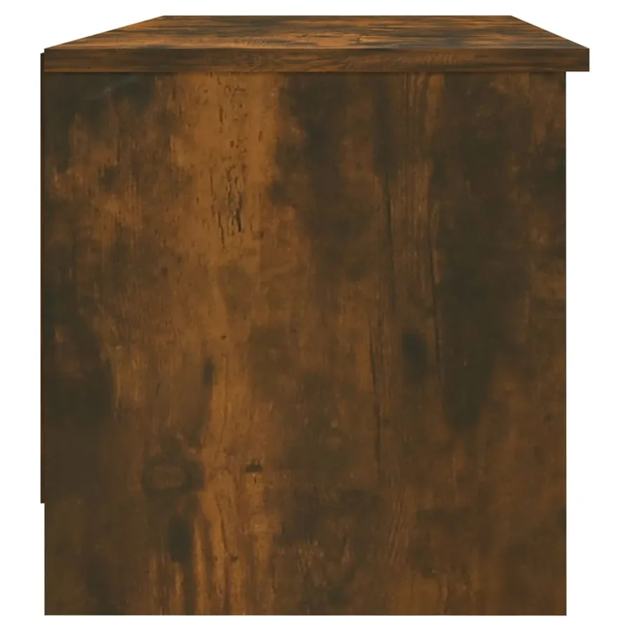 Meuble TV Chêne fumé 102x35,5x36,5 cm Bois d'ingénierie - 7