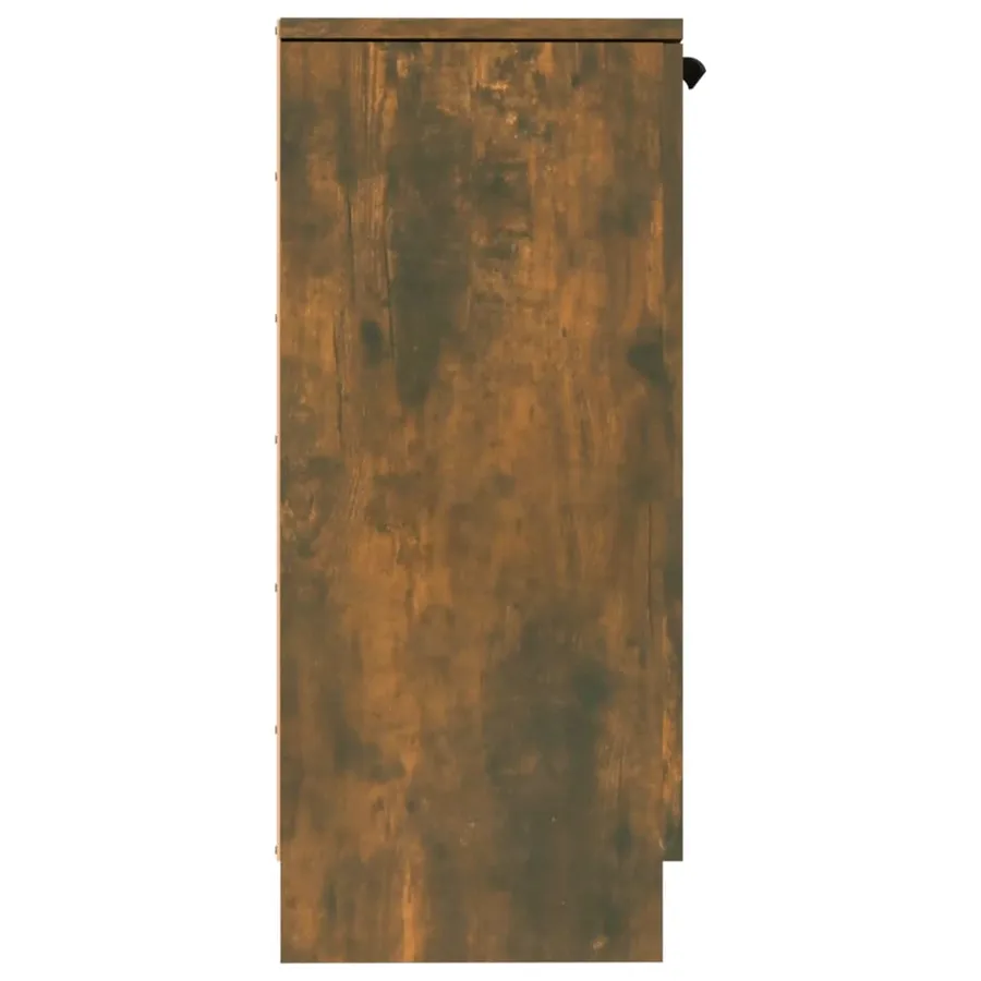 Buffet Chêne fumé 30x30x70 cm Bois d'ingénierie - 5