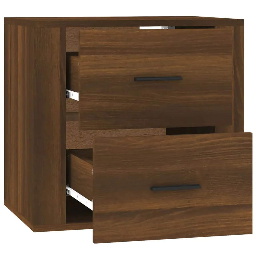 Table de chevet murale Chêne marron 50x36x47 cm - 8