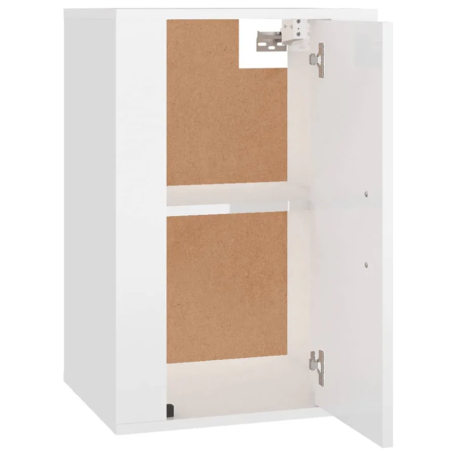 Meuble TV mural Blanc brillant 40x34,5x60 cm - 5