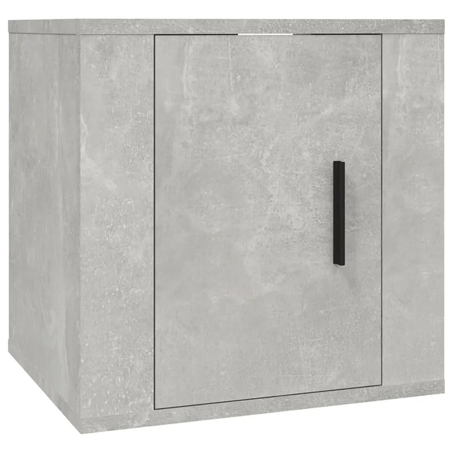 Meuble TV mural Gris béton 40x34,5x40 cm - 2