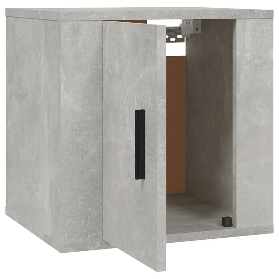 Meuble TV mural Gris béton 40x34,5x40 cm - 5