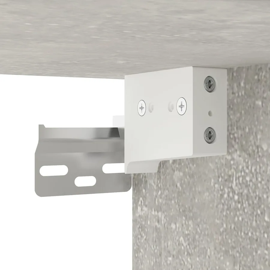 Meuble TV mural Gris béton 40x34,5x40 cm - 7
