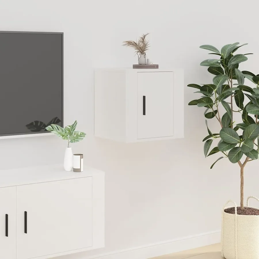Meubles TV muraux 2 pcs Blanc 40x34,5x40 cm - 3