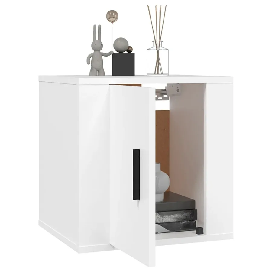 Meubles TV muraux 2 pcs Blanc 40x34,5x40 cm - 9