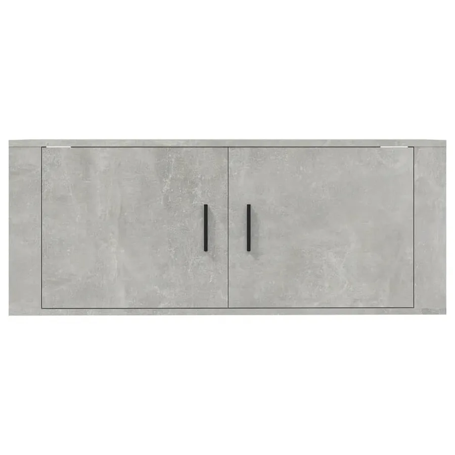 Meuble TV mural Gris béton 100x34,5x40 cm - 4