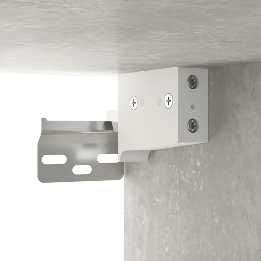 Meuble TV mural Gris béton 100x34,5x40 cm - 7