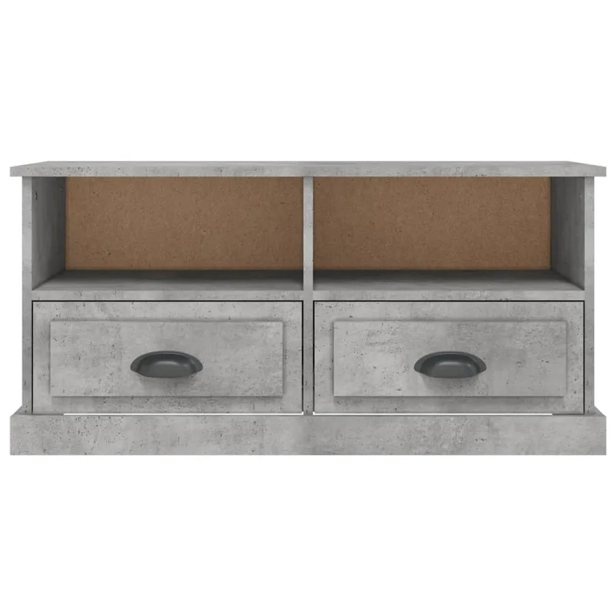 Meuble TV gris béton 93x35,5x45 cm bois d'ingénierie - 6