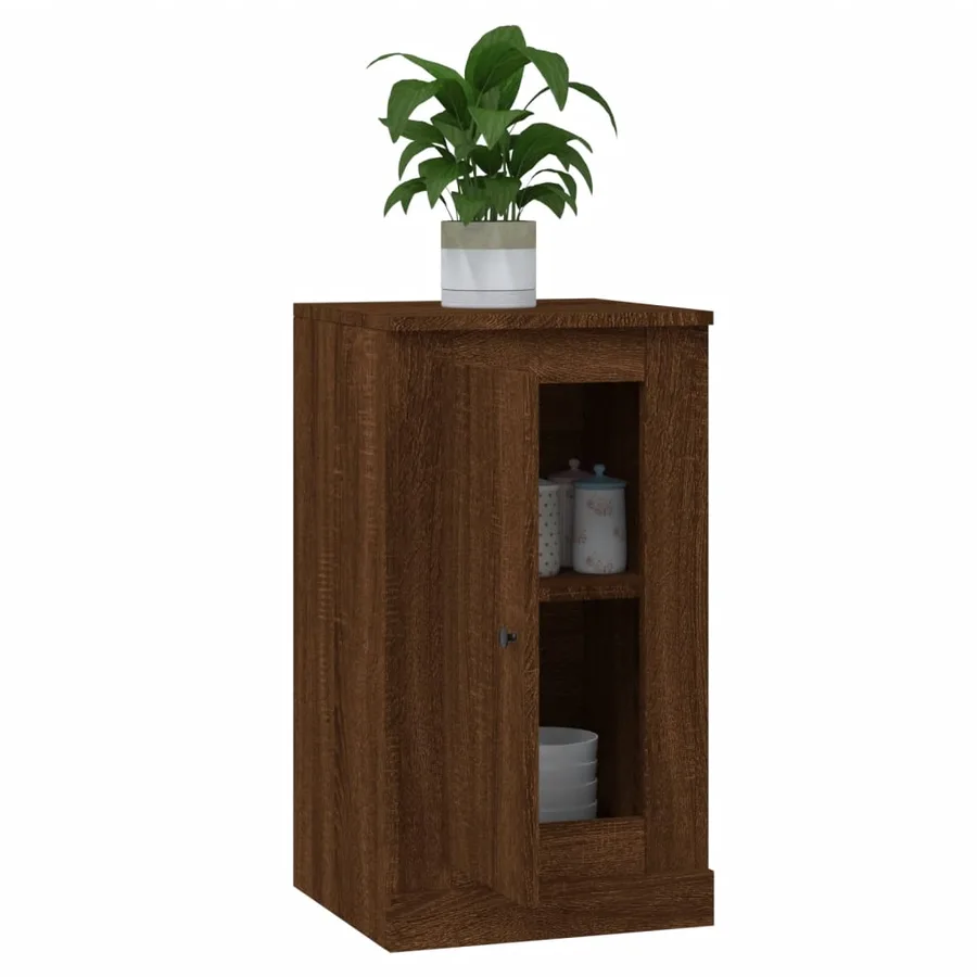 Buffets 2 pcs chêne marron 37,5x35,5x67,5 cm bois d'ingénierie - 5