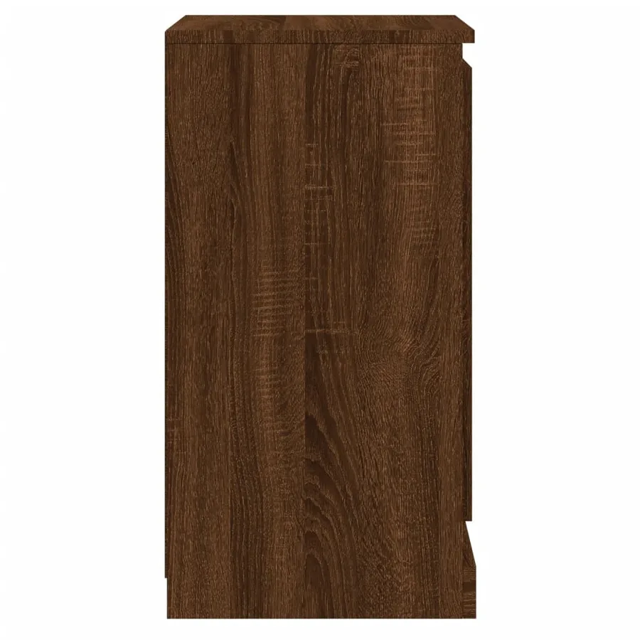 Buffets 2 pcs chêne marron 37,5x35,5x67,5 cm bois d'ingénierie - 9