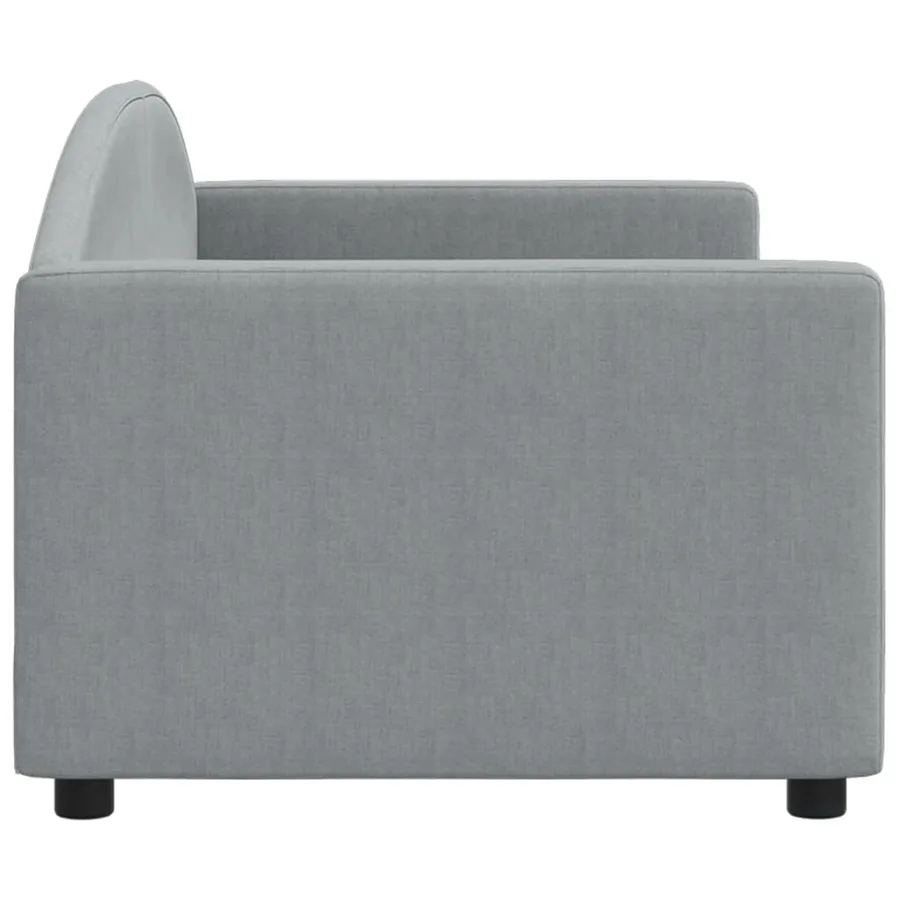 Lit de repos sans matelas gris clair 80x200 cm tissu - 4