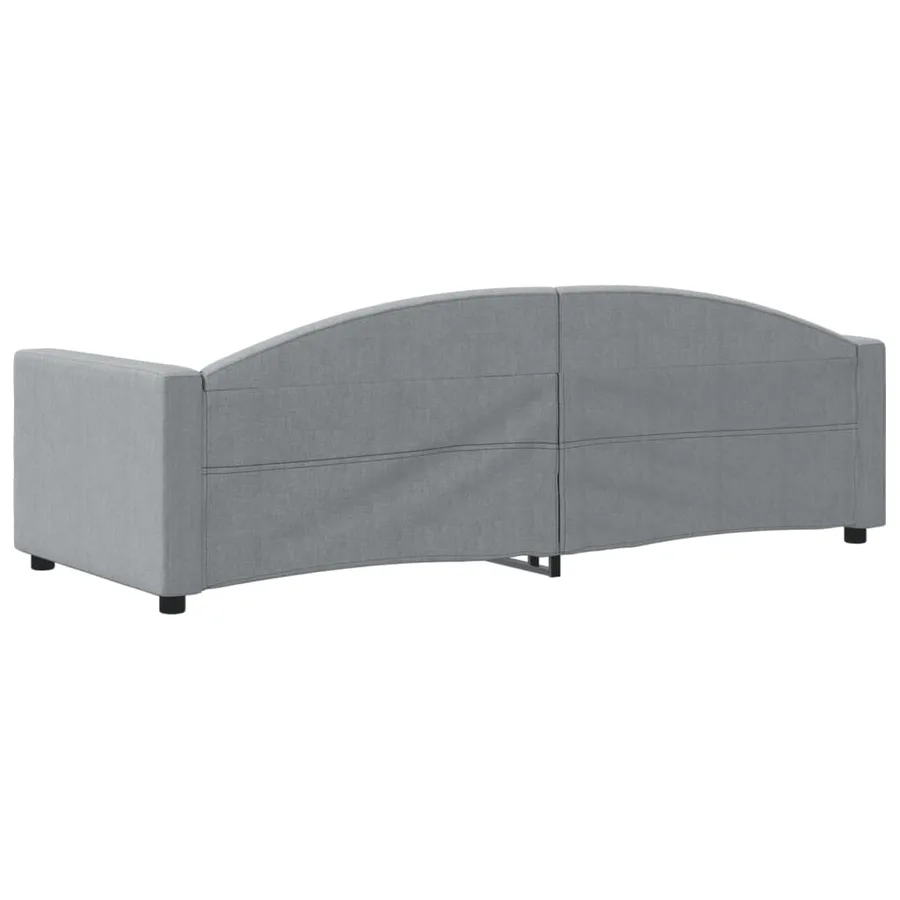 Lit de repos sans matelas gris clair 80x200 cm tissu - 5
