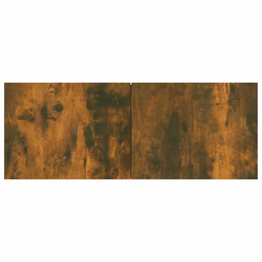 Meuble TV chêne fumé 80x30x30 cm bois d'ingénierie - 4