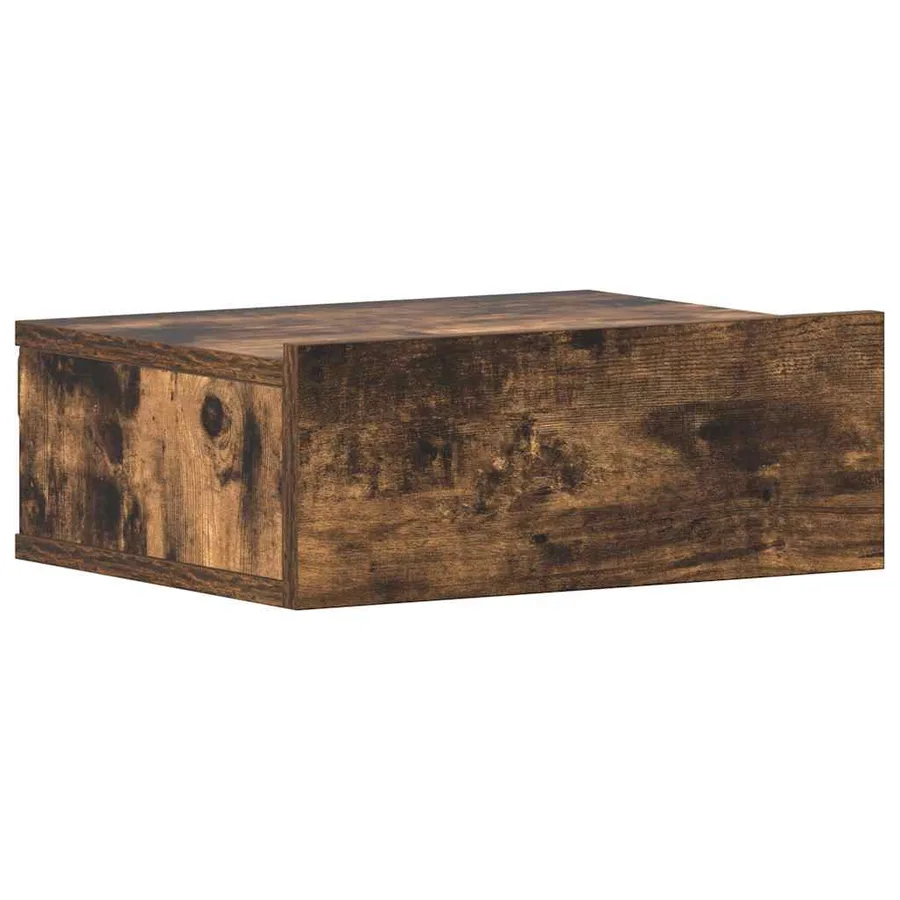 Table de chevet flottante Chêne fumé 40x30x15 cm - 2