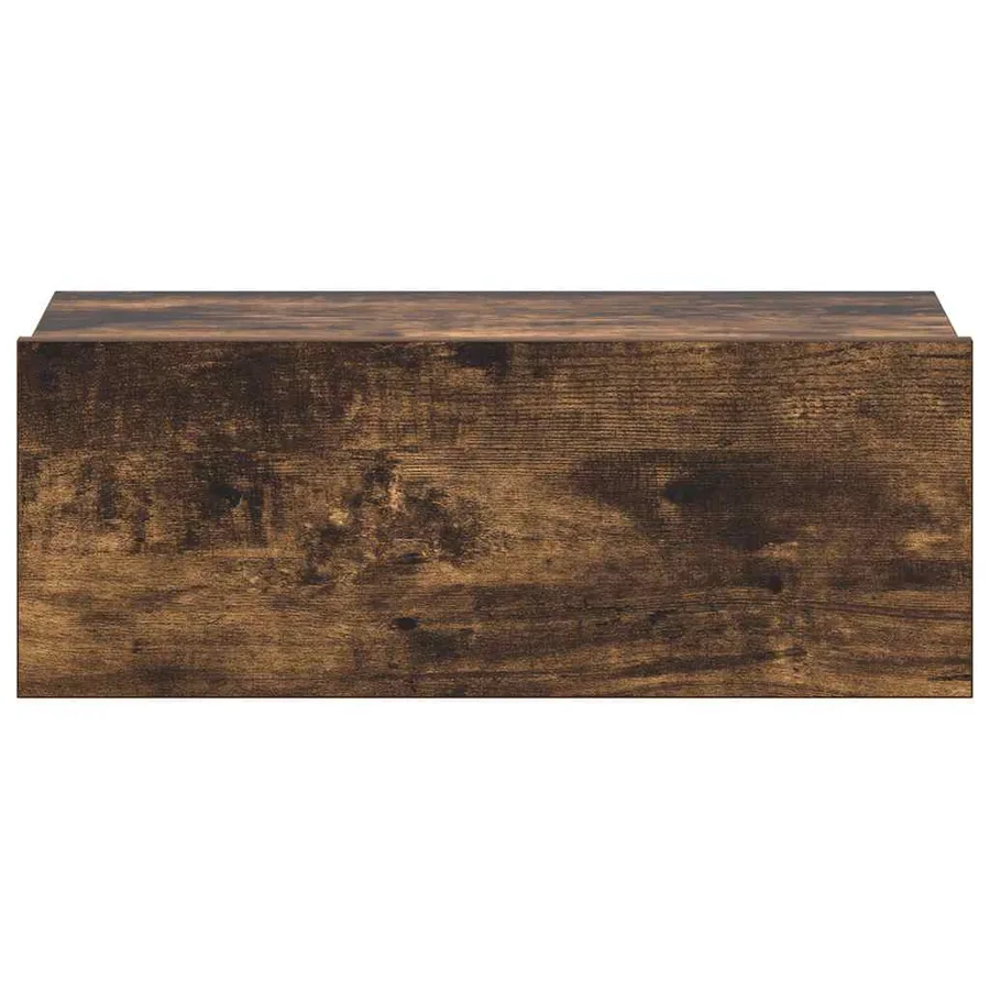 Table de chevet flottante Chêne fumé 40x30x15 cm - 6