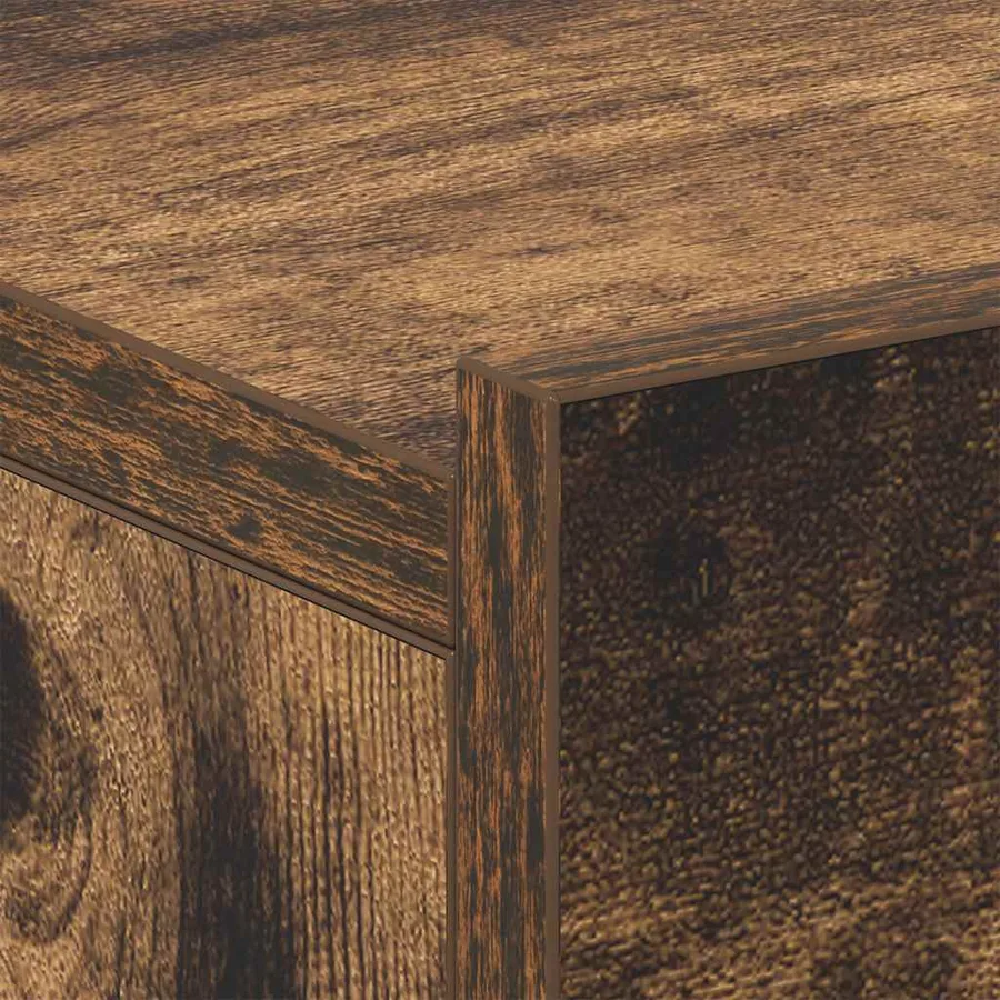 Table de chevet flottante Chêne fumé 40x30x15 cm - 9