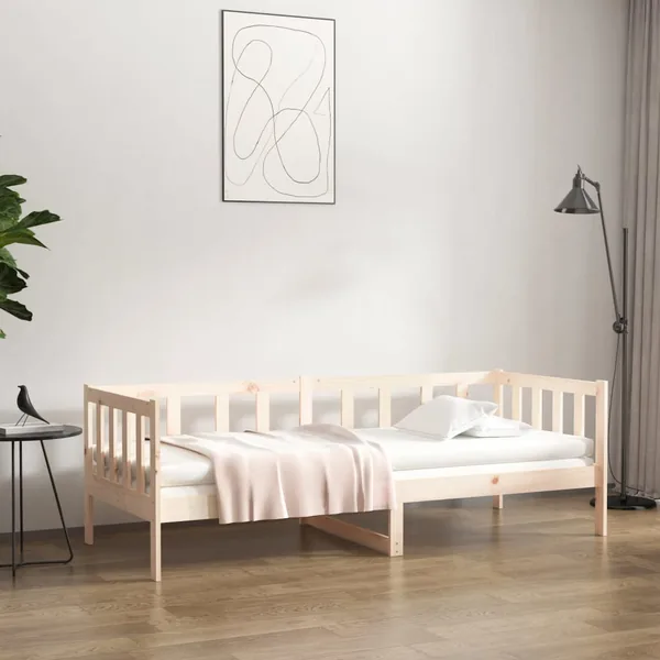 Lit de jour sans matelas 90x190 cm bois de pin massif