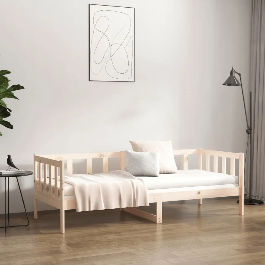 Lit de jour sans matelas 90x190 cm bois de pin massif - 3