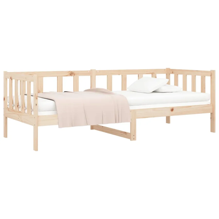 Lit de jour sans matelas 90x190 cm bois de pin massif - 4