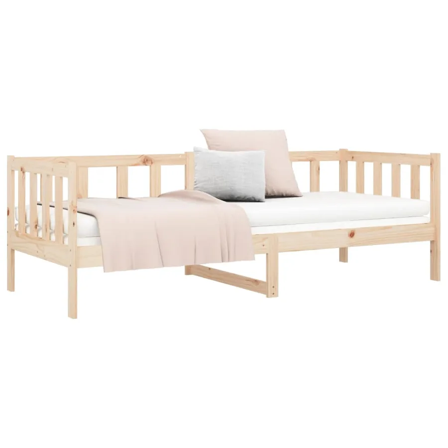 Lit de jour sans matelas 90x190 cm bois de pin massif - 9