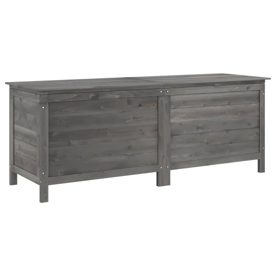 Boîte de rangement de jardin anthracite bois massif sapin - 2