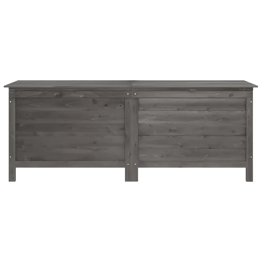 Boîte de rangement de jardin anthracite bois massif sapin - 4
