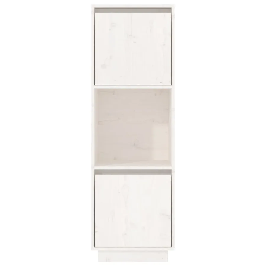 Buffet haut Blanc 38x35x117 cm Bois massif de pin - 3