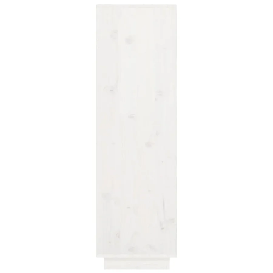 Buffet haut Blanc 38x35x117 cm Bois massif de pin - 5
