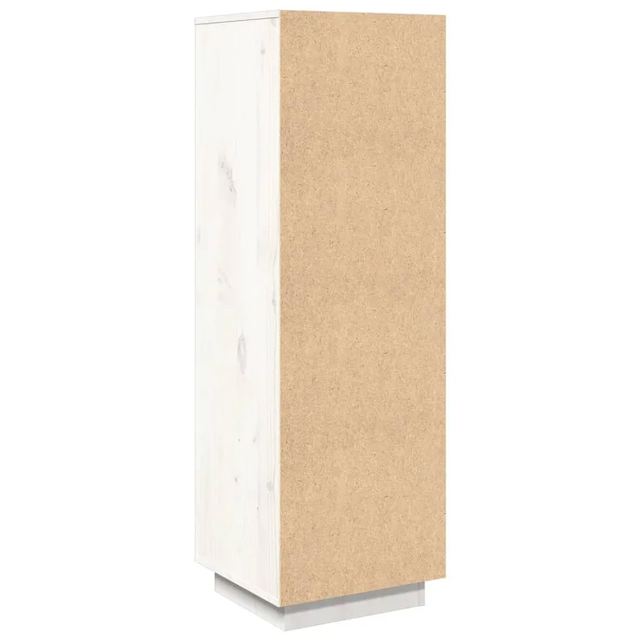 Buffet haut Blanc 38x35x117 cm Bois massif de pin - 6