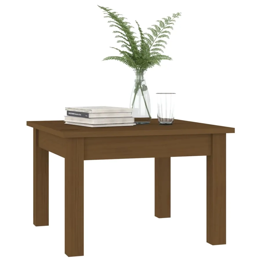 Table basse Marron miel 45x45x30 cm Bois massif de pin - 3
