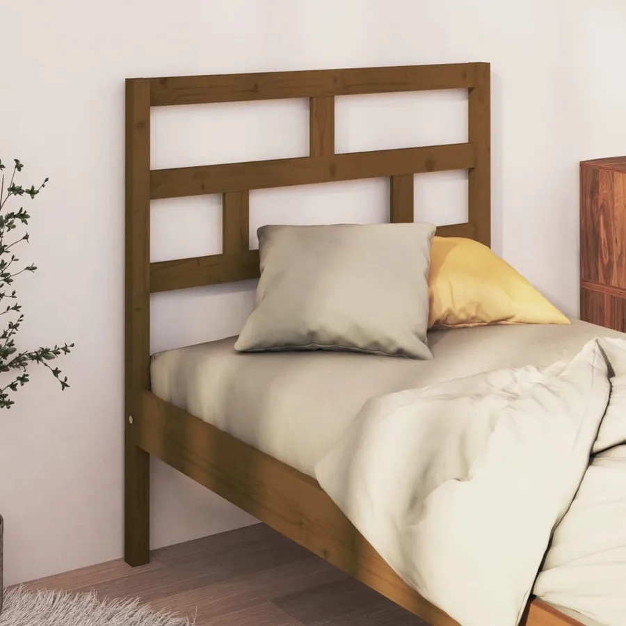 Tête de lit Marron miel 96x4x100 cm Bois massif de pin - 3
