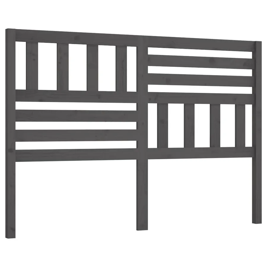Tête de lit Gris 166x4x100 cm Bois massif de pin - 2